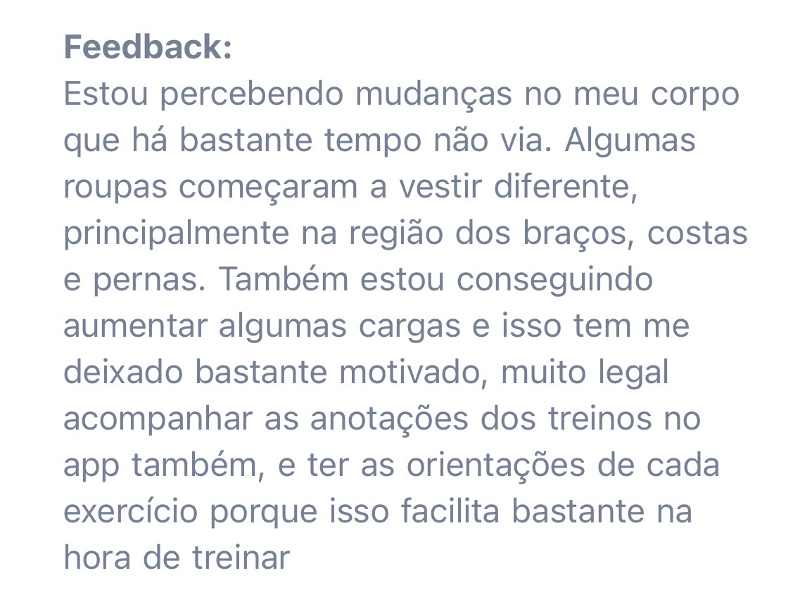 Feedback de aluno